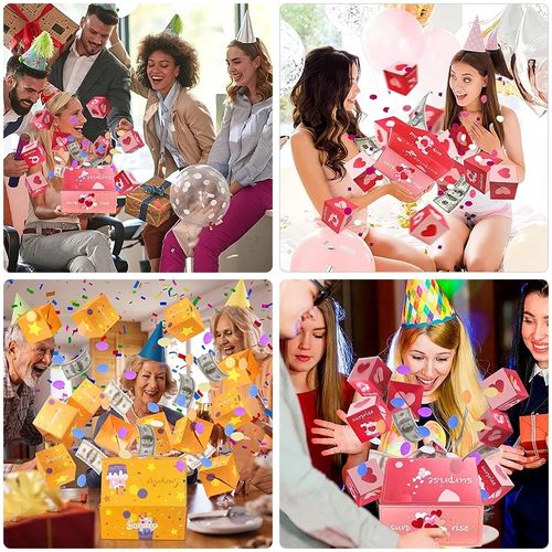 Christmas Eve Christmas gift creative surprise bouncing red envelope play money box Christmas gift