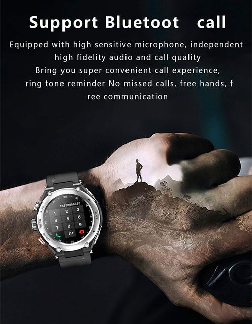 2-in-1 smart music watch player with built-in earphones, heart rate and blood pressure monitoring, exercise detection