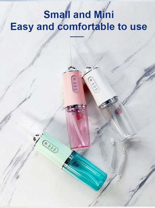 Electric Irrigator Oral USB Rechargeable Water Flosser Dental Water Jet 3 Work Models Teeth Cleaner 4 Nozzles