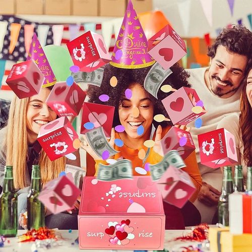Christmas Eve Christmas gift creative surprise bouncing red envelope play money box Christmas gift
