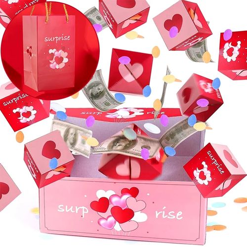 Christmas Eve Christmas gift creative surprise bouncing red envelope play money box Christmas gift