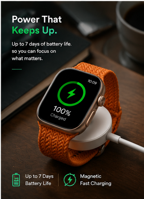 SIM enabled smartwatch suitable for Africa, featuring an HD AMOLED screen  supports GPS, heart rate, blood pressure, blood oxygen, and sleep monitoring  compatible with Android and iOS (orange strap).
