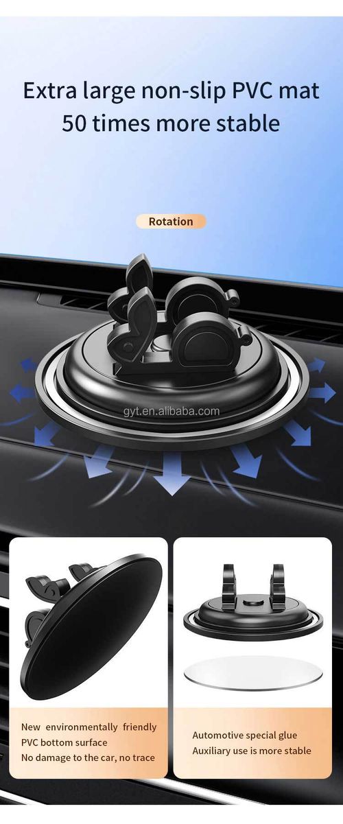 GREATYYT 360 degree rotating silicone non-slip smartphone holder desktop car dashboard mobile phone holder