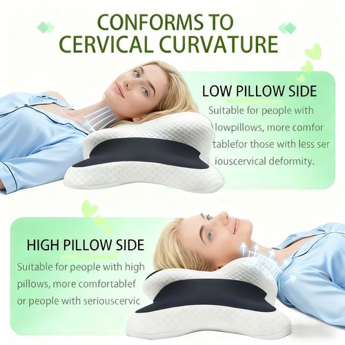 One Ergonomic Cervical Pillow Featuring Slow Rebound Support