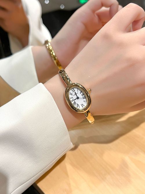 New Vintage Gold-Plated Bangle Women's Watch