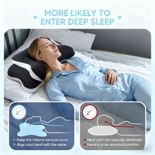 One Ergonomic Cervical Pillow Featuring Slow Rebound Support