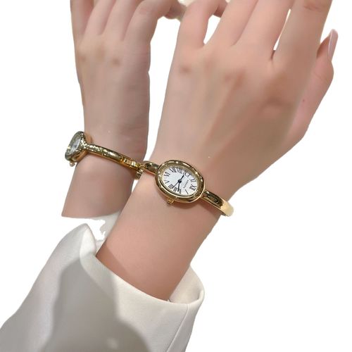New Vintage Gold-Plated Bangle Women's Watch