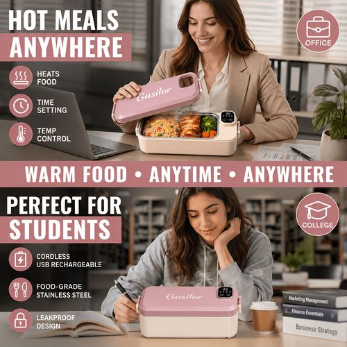 Rechargeable Lunch Box Portable Timer-Controlled (Upgraded Version)