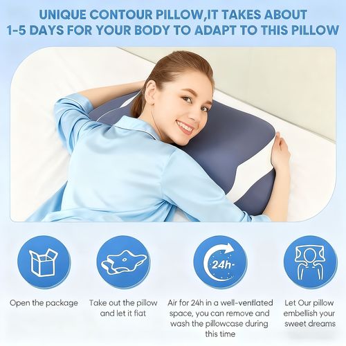 One Ergonomic Cervical Pillow Featuring Slow Rebound Support