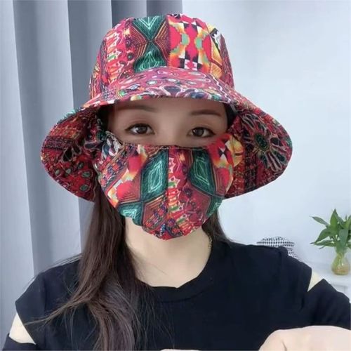 Mask Integrated Sunscreen Hat Breathable Fisherman Hat