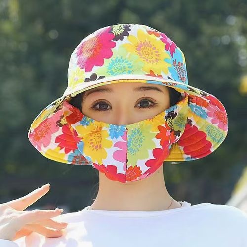 Mask Integrated Sunscreen Hat Breathable Fisherman Hat