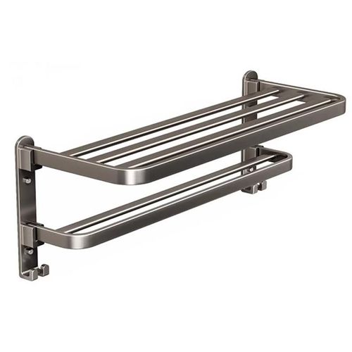 Bathroom Accessory Metal black Aluminum Towel bar Set Bathroom Hardware Pendant Wall Mounted Traceless Sticker Towel Rack