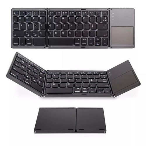 portable mini wireless bluetooth foldable keyboard with touchpad