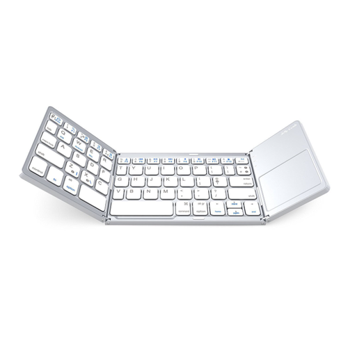 portable mini wireless bluetooth foldable keyboard with touchpad