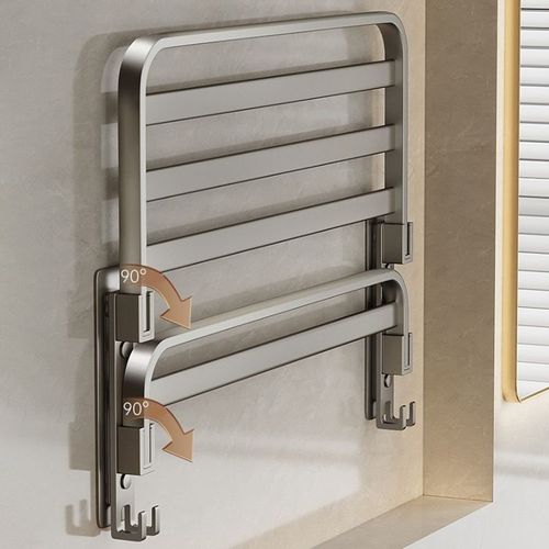 Bathroom Accessory Metal black Aluminum Towel bar Set Bathroom Hardware Pendant Wall Mounted Traceless Sticker Towel Rack