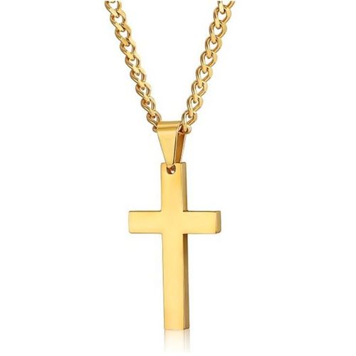 Smooth simple cross men's necklace women's clothing accessories accessories personality jewelry set chain