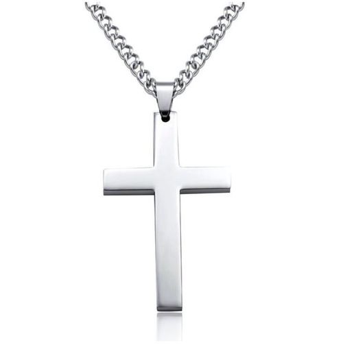 Smooth simple cross men's necklace women's clothing accessories accessories personality jewelry set chain