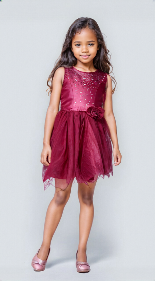 2024 summer girls Lace princess dress children sleeveless flower dresses