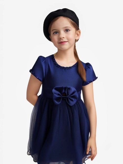 Girls summer dress mesh short sleeve children's princess dress