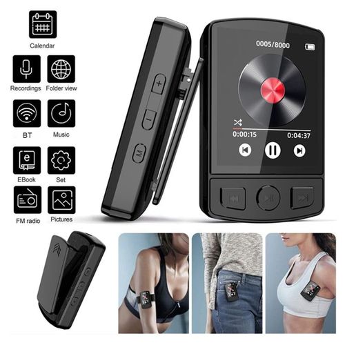 Sports back clip MP3.MP4 recording large screen Bluetooth sports clip walkman