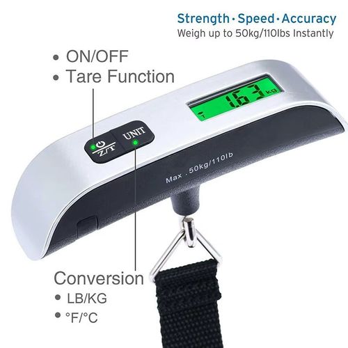Portable electronic scale accurate portable electronic scale 50kg portable scale food scale gram weight luggage spring hook gram scale