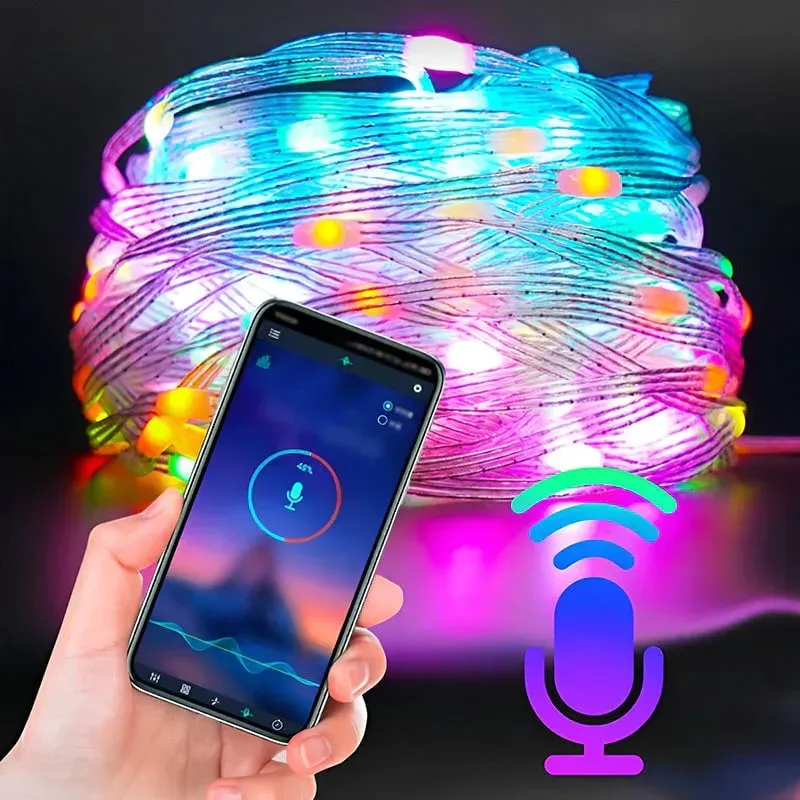 💡🌈Luzes coloridas de controle remoto