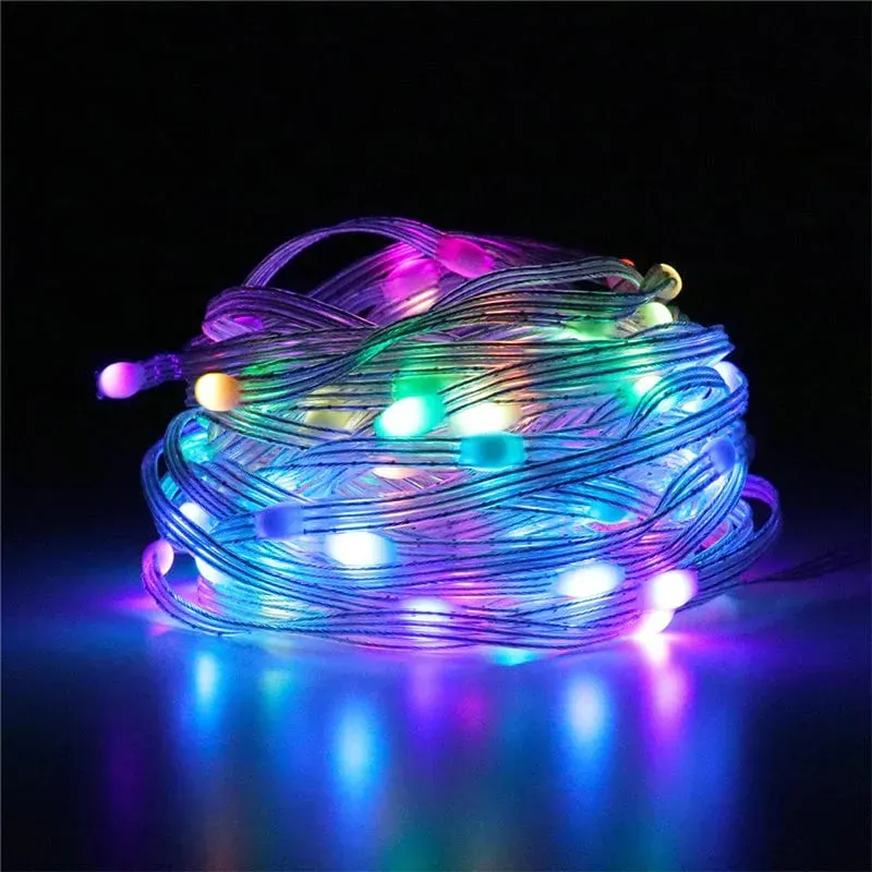 💡🌈Luzes coloridas de controle remoto