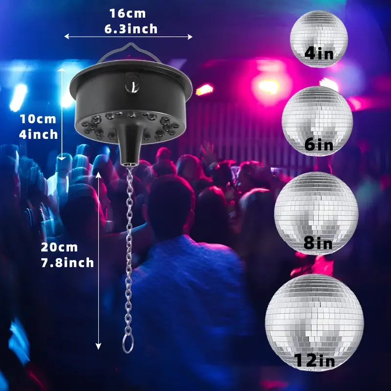 Bola de discoteca com espelho giratório lightd