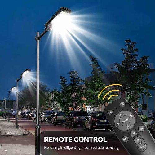 🔥💡Solar LED Street Light with Remote Sensor Waterproof Outdoor Light（001）🎉👇