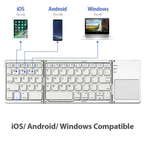 Bluetooth Folding Keyboard with touchpad Portable Wireless