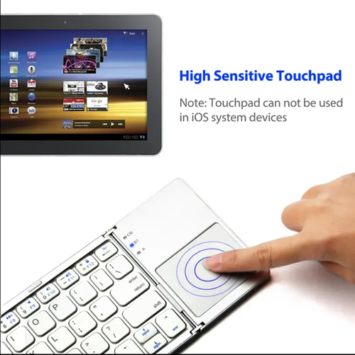 Bluetooth Folding Keyboard with touchpad Portable Wireless