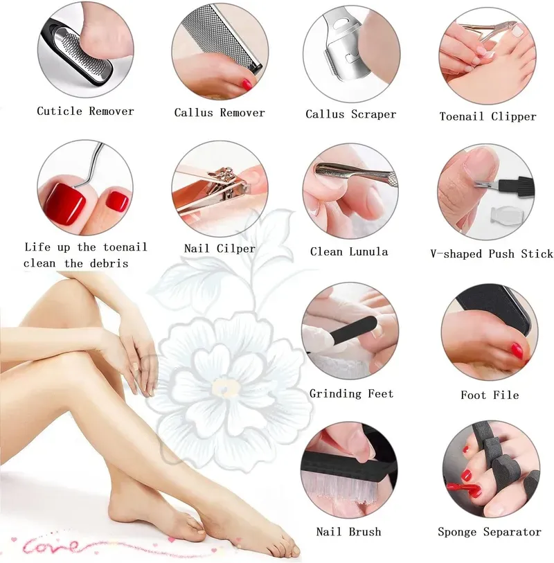 Kit de pedicure profissional 26 em 1