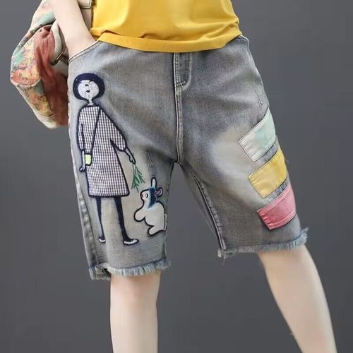 Women'S Embroidered Loose Shorts