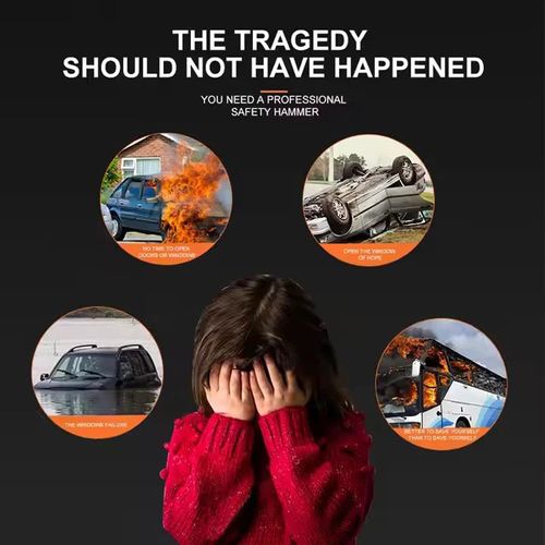 Multi-Function COB LED Flashlight Emergency Light Safety Hammer