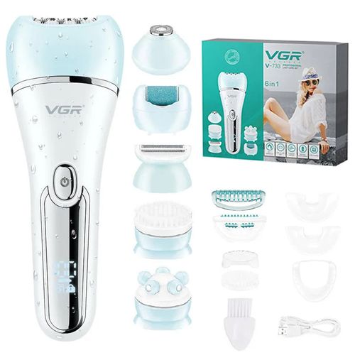 Original VGR  Electric Women Epilator Female Shaver Leg Body Hair Removal Lip Chin Depilatory Lady Bikini Trimmer Facial Hair Re