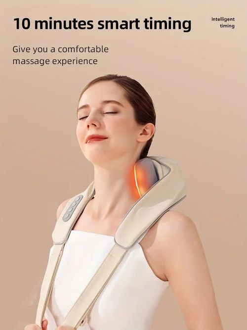 Electric Neck And Back Massager Wireless Neck And Shoulder Kneading Massage Pillow Trapezius Neck Cervical Back Massage Shawl