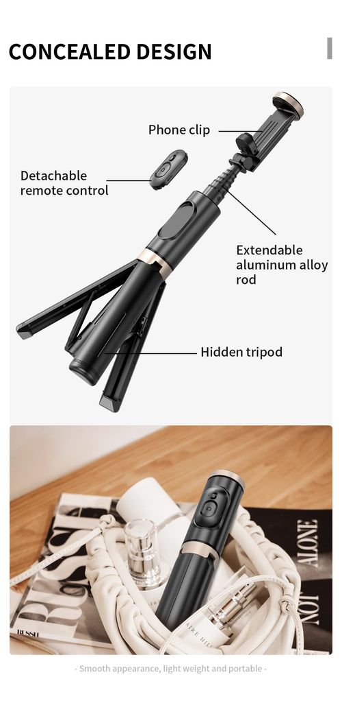 Bluetooth Wireless Handheld Selfie Stick Tripod Extendable Monopod with Remote for Huawei iPhone 13 Pro Max Xiaomi Phone Live