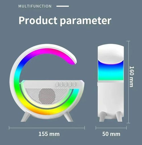 Wireless Speaker Charger Night Light with Alarm Clock Charging Function Atmosphere Lamp LED Table Lamp for Bedroom Home Decor