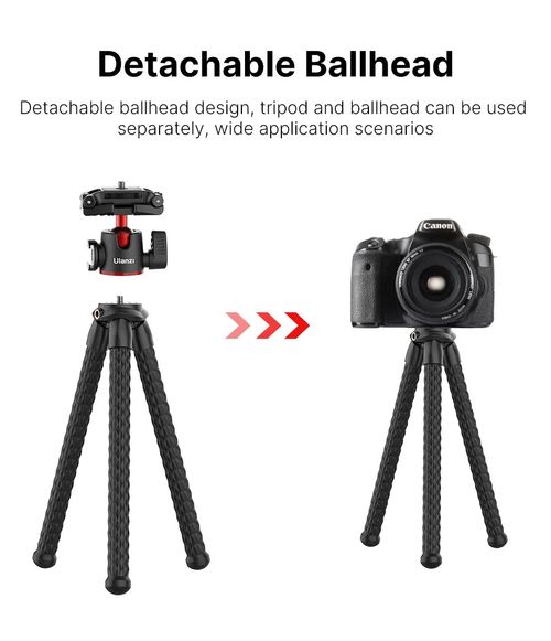 VIJIM Ulanzi MT-33 Flexible Octopus Tripod for Phone Camera DSLR 2in1 Design Tripod With Phone Holder Side Cold Shoe 1/4'' Screw