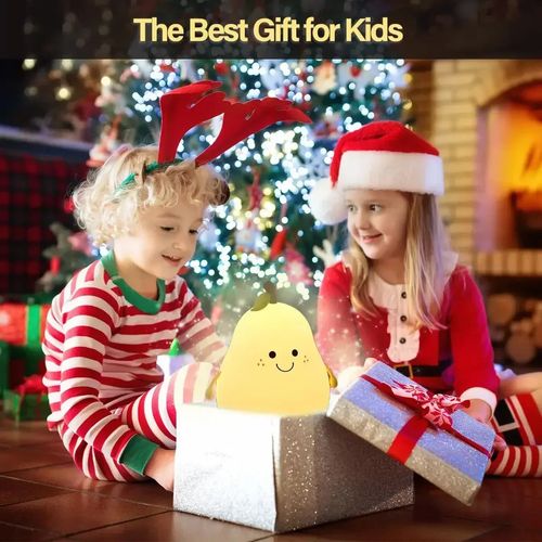 Cute Night Light 3 Level Dimmable Nursery Nightlight Super Squishy Silicone USB Rechargeable Touch Control 7 Colors Night Lamp