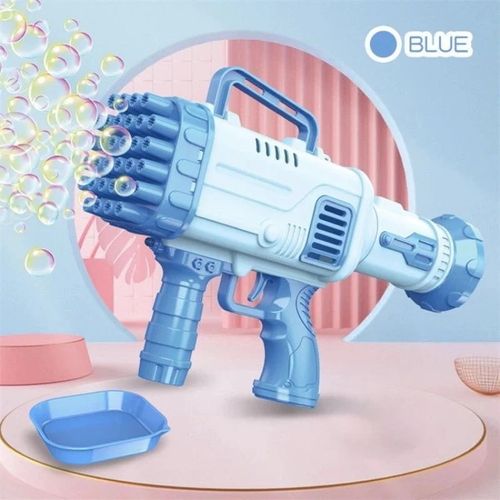 New Unique Air Cannon Multi Hole Bubble Blower  Gatling Gun Toy For Kids Outdoor Christmas Gift