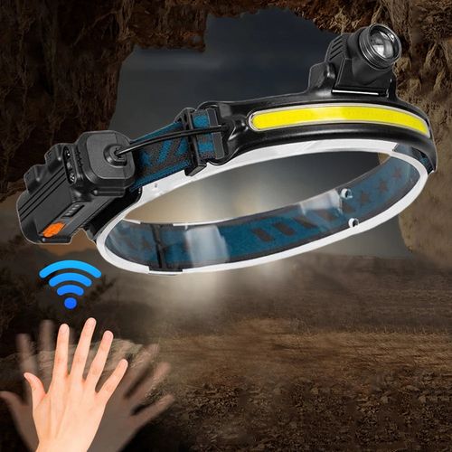XPG+COB LED Zoom Induction Headlamp USB Rechargeable Outdoor Head Light Power Display Super Bright Headlight for Camping Fishing