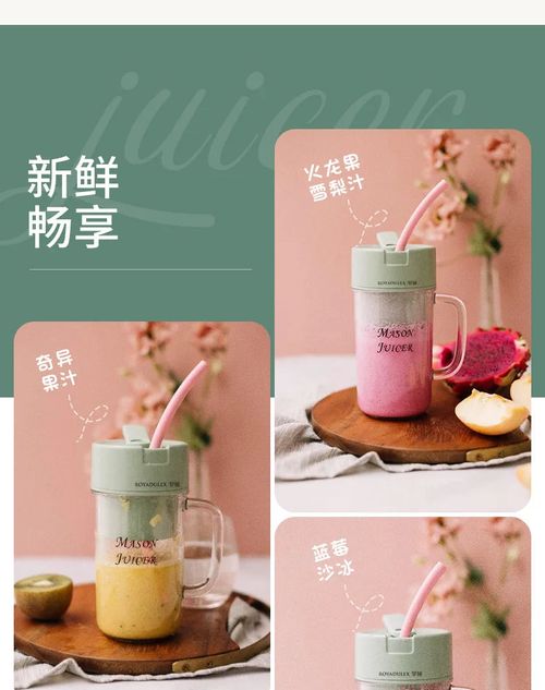 New Royalty Line Roya Mason Cup Juicer Electric Portable Stirring Crushed Smoothies Juicer New Product