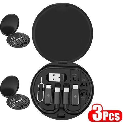 Multi USB Type C to C 60W Charging Adapter Cable Kit USB C to Lighting Conversion Set USB A & Type C to Micro/Type C/Lighting