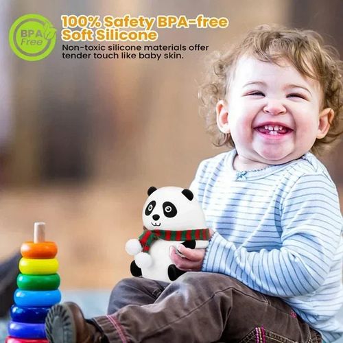 Baby Night Light Timing USB Rechargeable Panda Nursery Sleeping Lamp Portable Beside Touch Lamp for Room Decoration