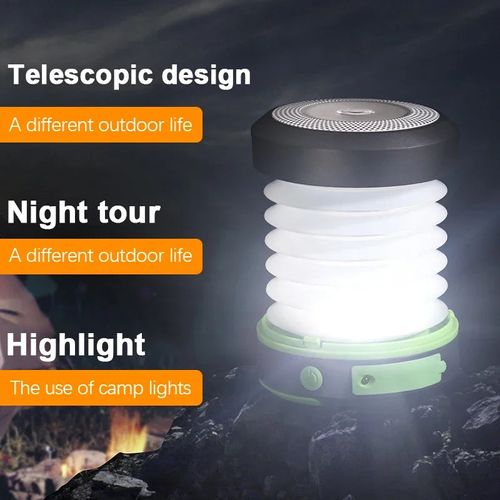 Solar Rechargable Camping Light Foldable Portable Lantern Power Bank Waterproof Flashlight Solar Lamp Camping Outdoor ﻿Lamp