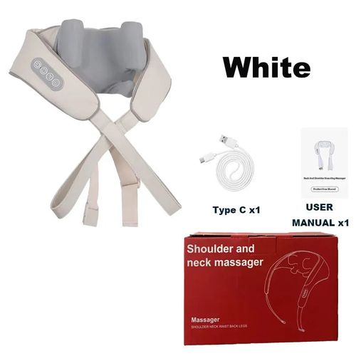 Electric Neck And Back Massager Wireless Neck And Shoulder Kneading Massage Pillow Trapezius Neck Cervical Back Massage Shawl