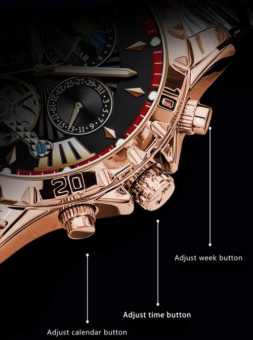 Men's watch - luxurious automatic mechanical skeleton tourbillon luxury top-feeding dress watch - moon phase water-resistant luminous