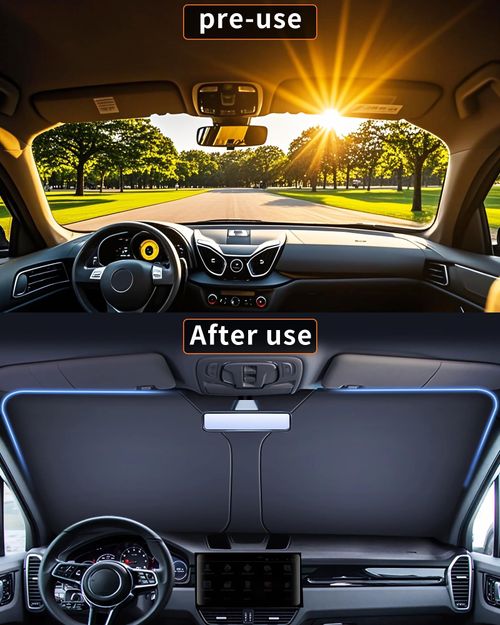 Window sunshade, car sunshade, 100% shading rate, electrostatic suction cup sunshade, universal suitable for car UV protection (4 pieces)