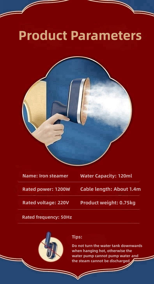 Business-level professional household ironing machine, portable mini vertical electric handheld folding electric iron for household, business and travel use (Sapphire Blue)